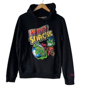 Civilized Sweatshirt Hoodie Adult S Black Money Snacks Embroidered Streetwear